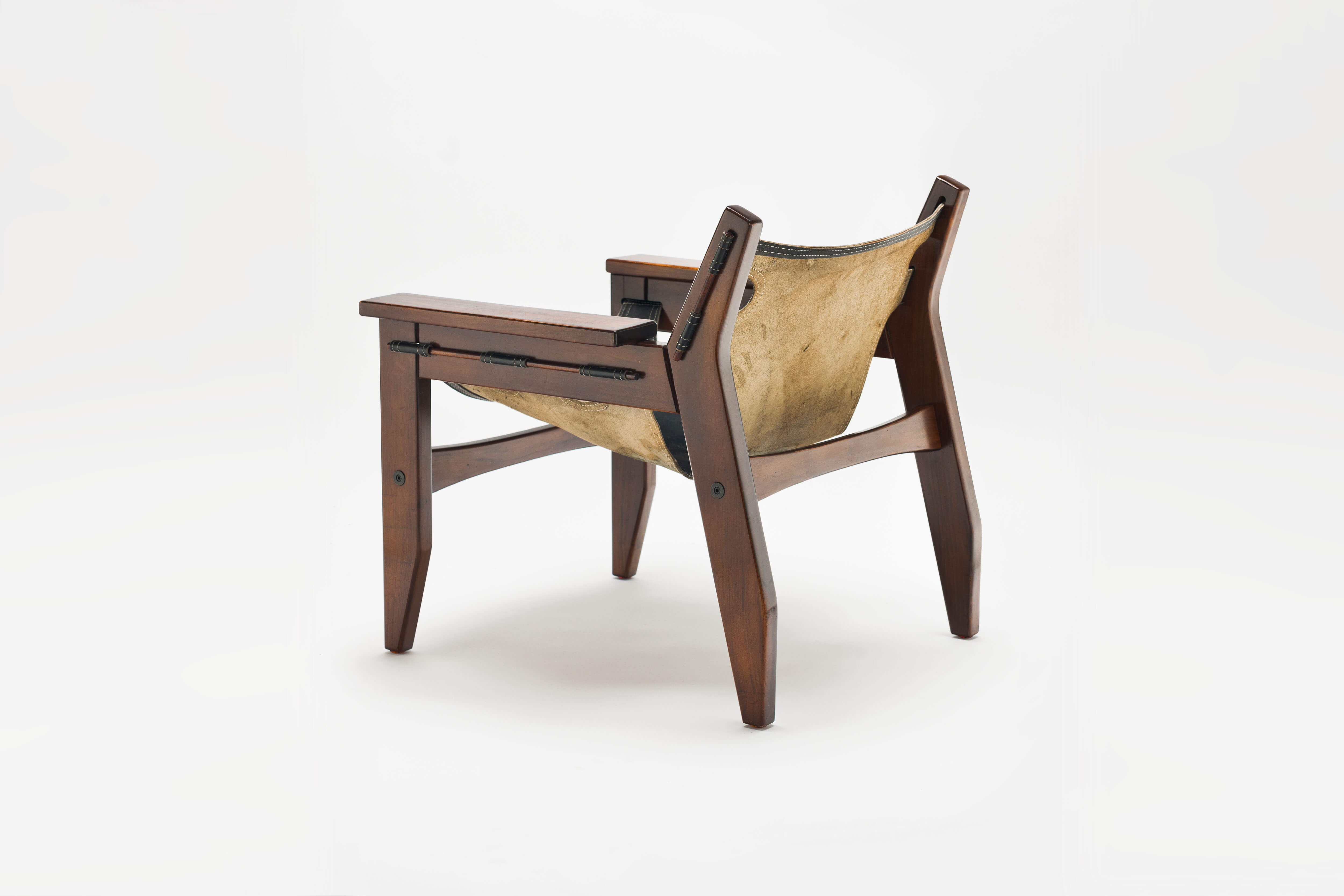 Vintage zwart leren ‘Kilin’ Lounge Chair