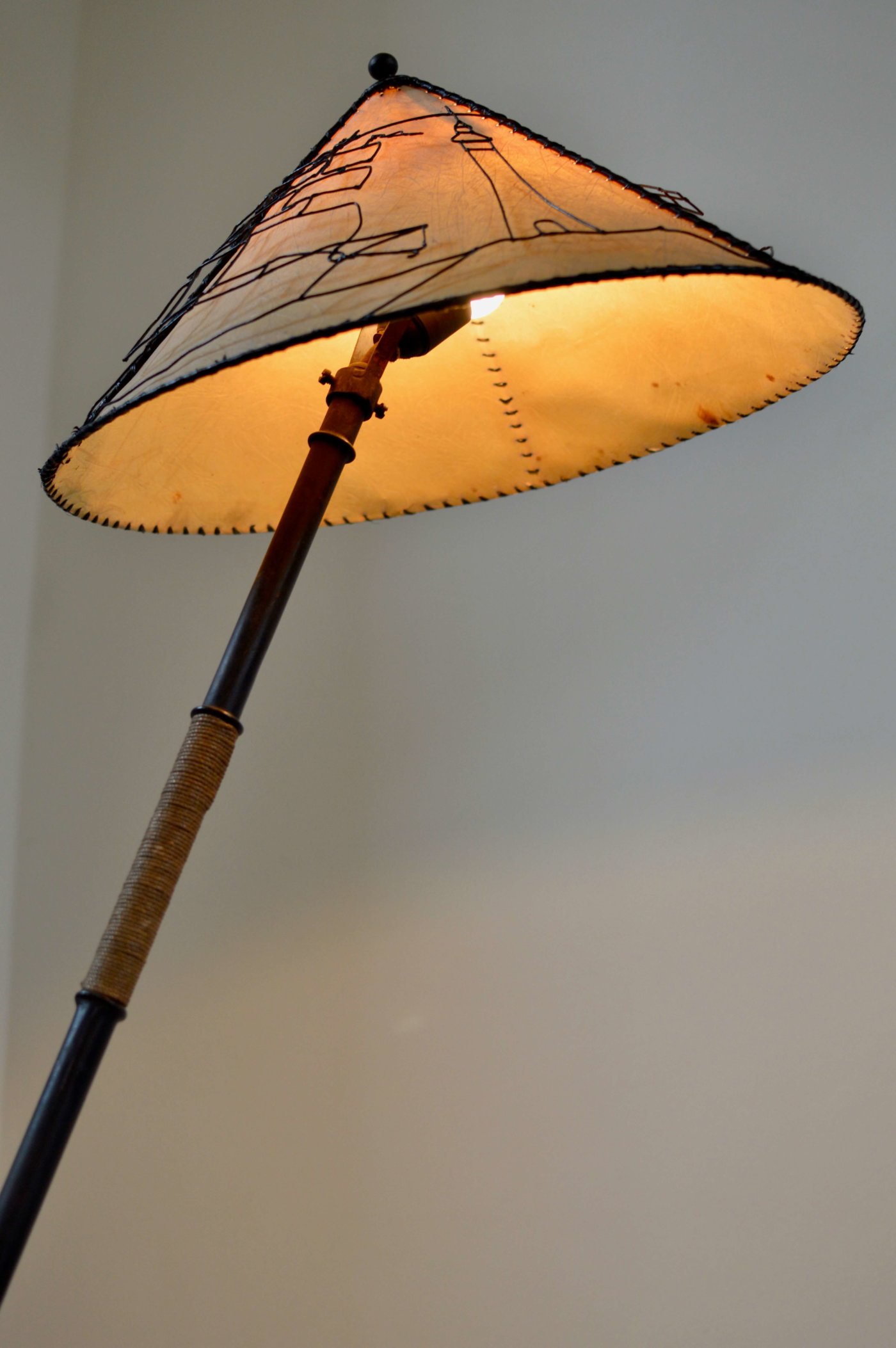 Vintage French Modern Bamboo Lamp