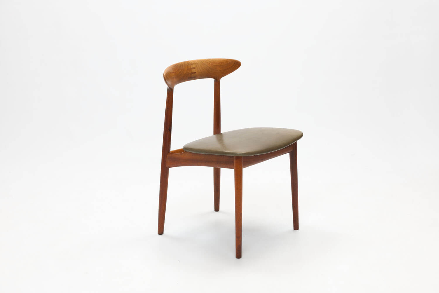 Vintage stoel met ingelegd hout