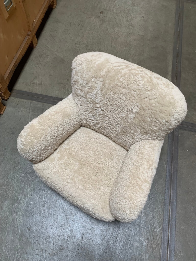 Vintage ‘Danish Modern’ Sheepskin Chair