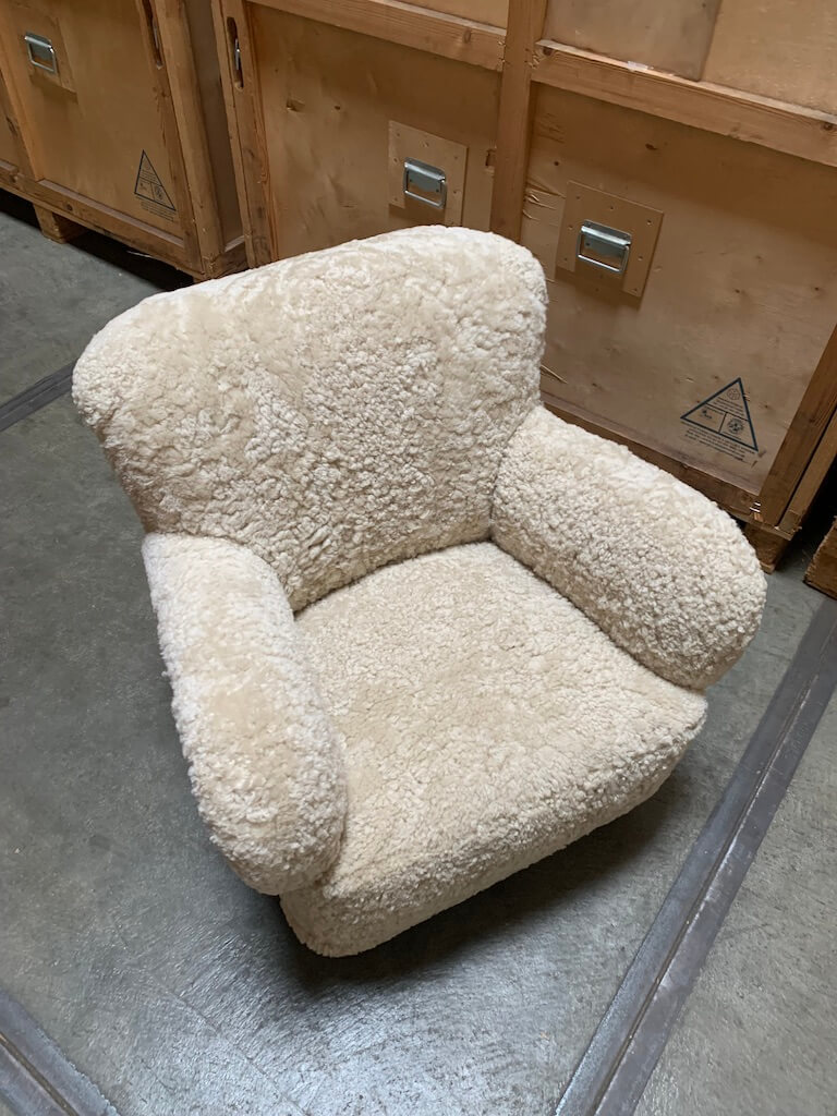 Vintage ‘Danish Modern’ Sheepskin Chair
