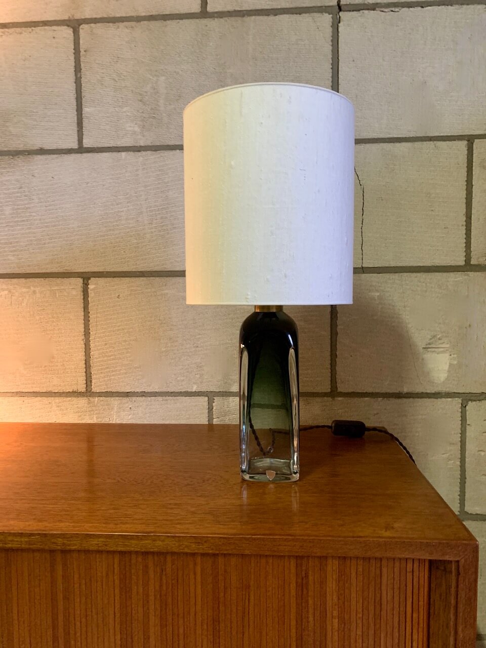 Vintage groene ‘underfång’ tafellamp
