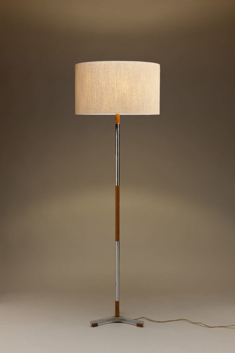 Vintage Palissanderhouten ‘Monolit’ Vloerlamp