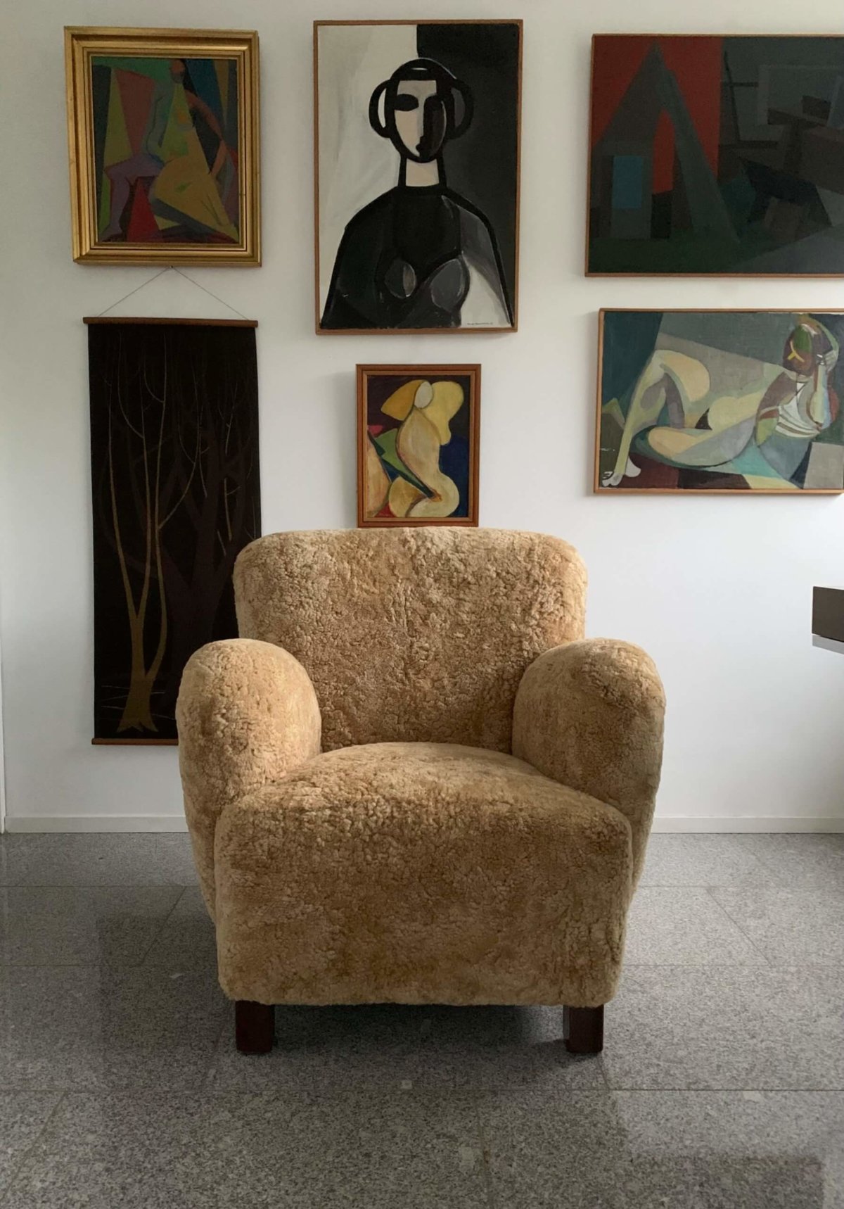 Vintage Deense 1940’s fauteuil