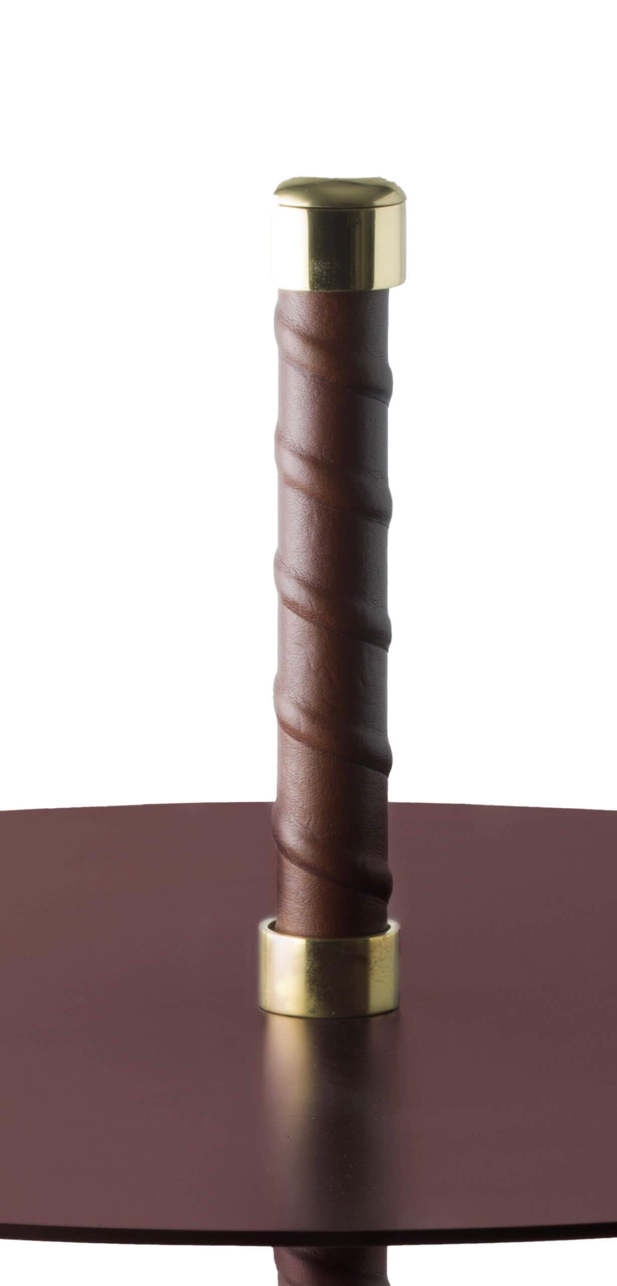 Leather wrapped table