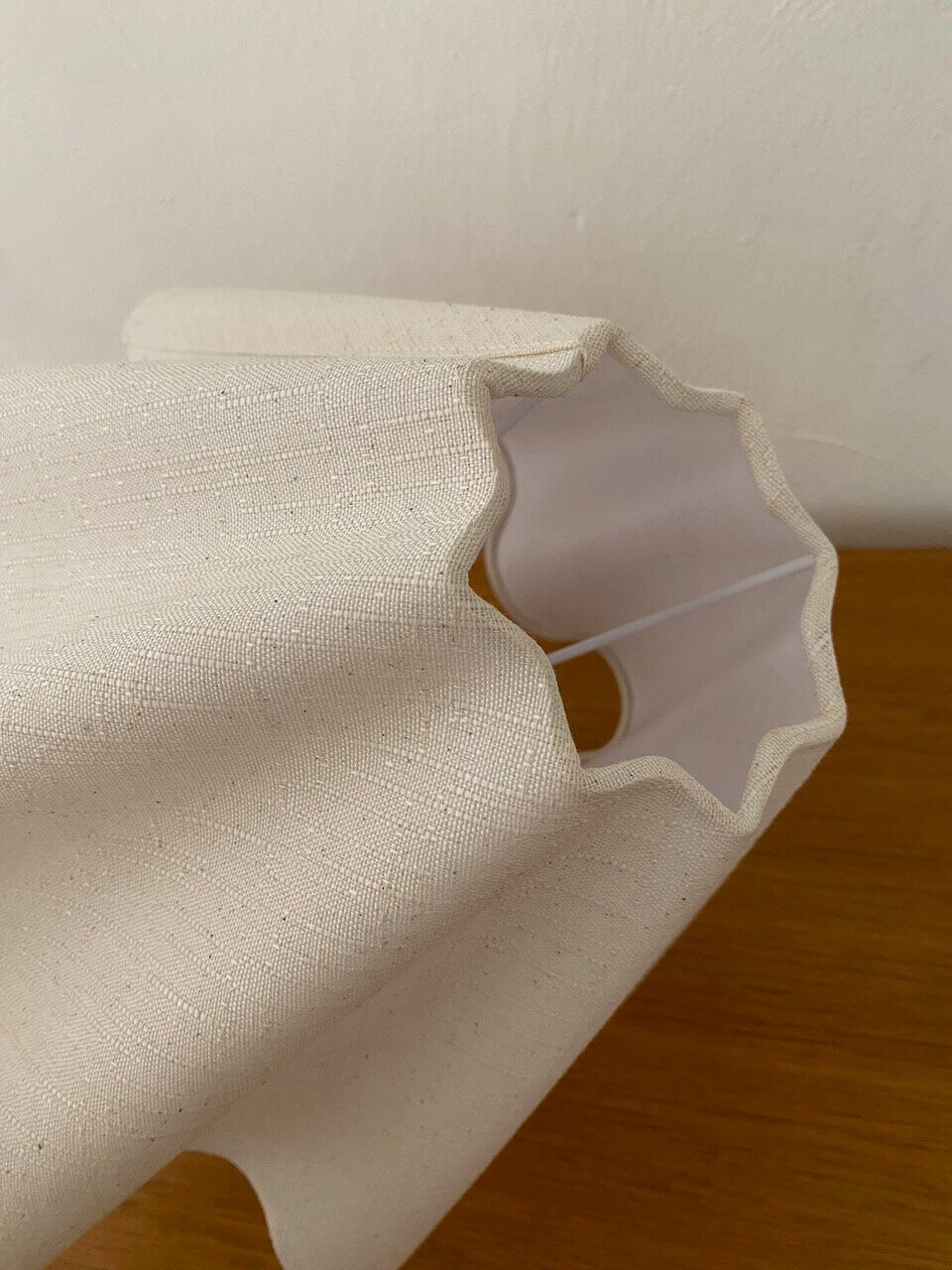 Vintage Tafellamp met Golvende Kap