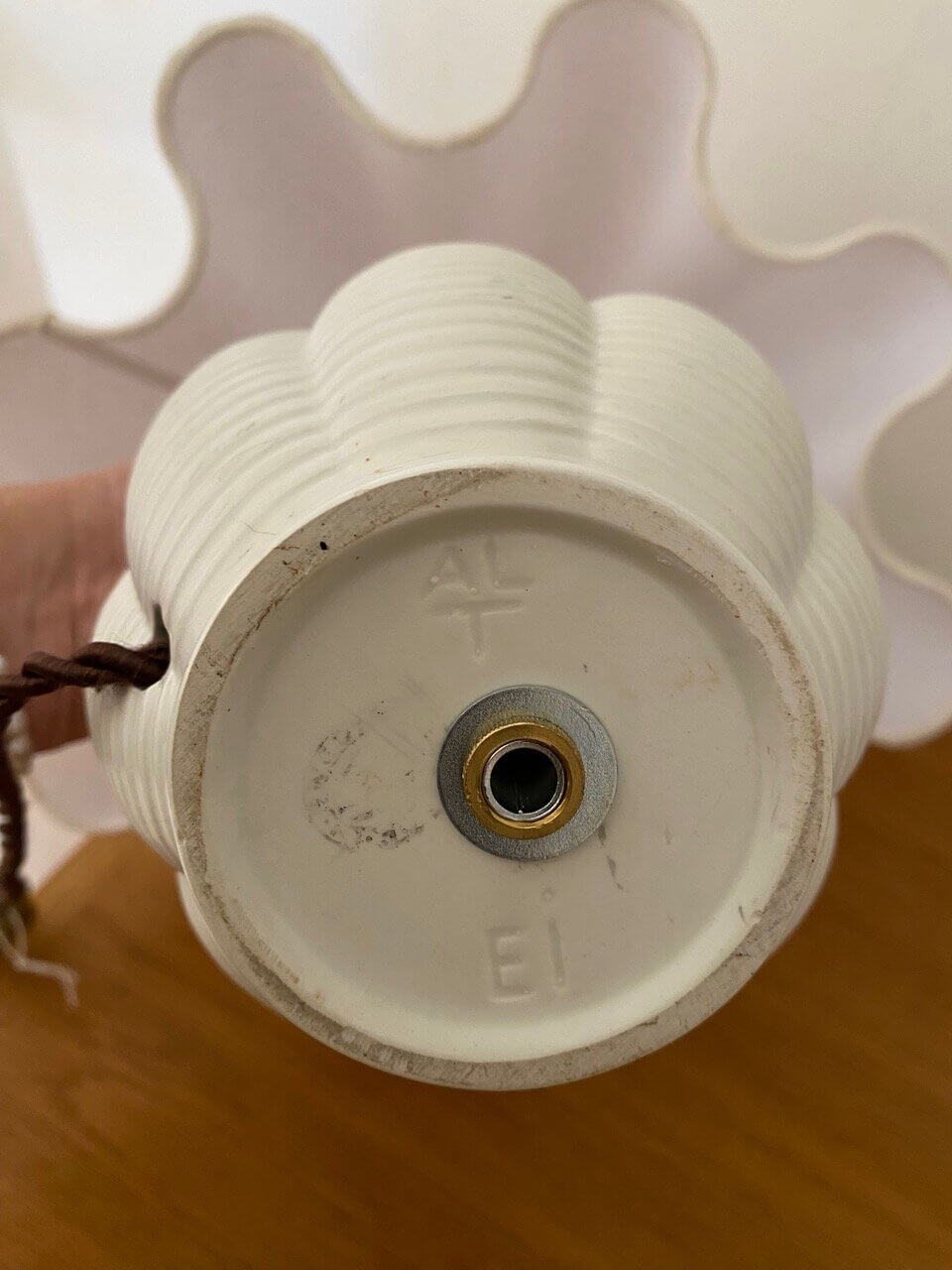Vintage Tafellamp met Golvende Kap